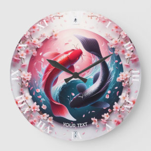 Fantasy Cute Elegant Yin Yang Large Clock