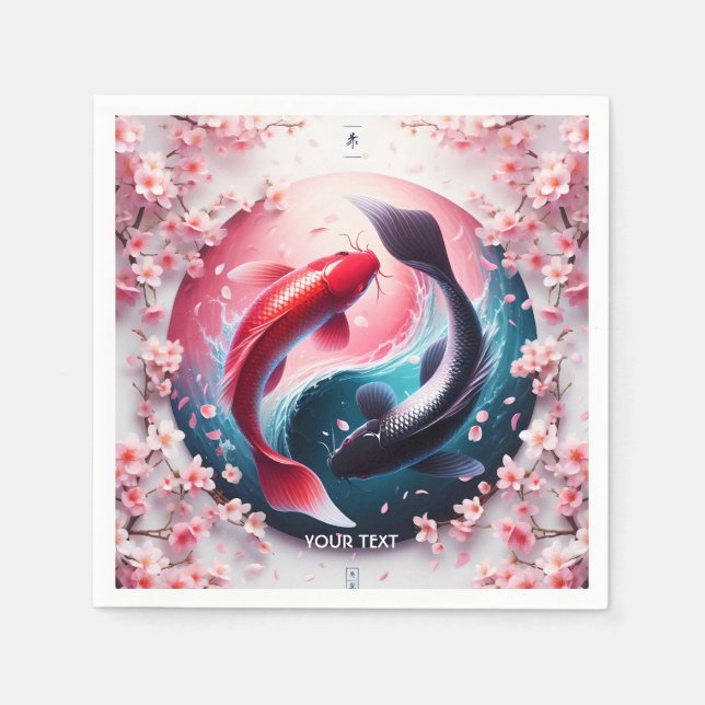 Fantasy Cute Elegant Yin Yang Napkin (Front)