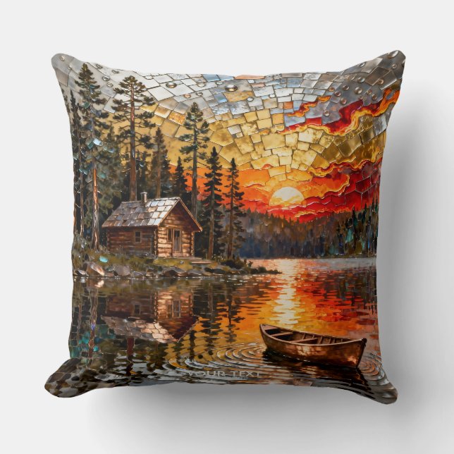 Fantasy Cute Embossed Metal Landscape Cushion (Front)