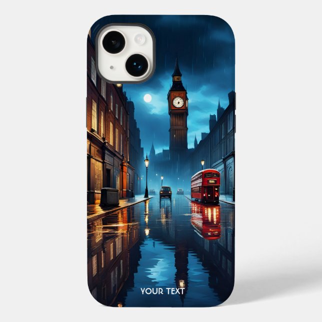 Fantasy Cute Evening London Rain Case-Mate iPhone Case (Back)