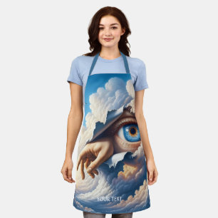 Fantasy Cute Eye Sky Clouds Apron
