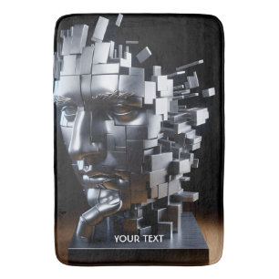 Fantasy Cute Face Metal Sculpture Bath Mat