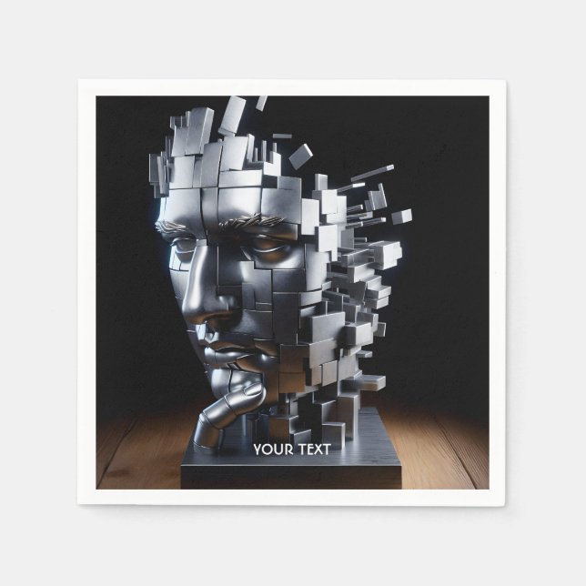 Fantasy Cute  Face Metal Sculpture Napkin (Front)