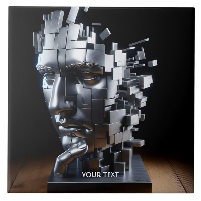 Fantasy Cute  Face Metal Sculpture Tile (Front)