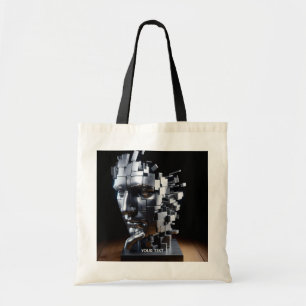 Fantasy Cute Face Metal Sculpture Tote Bag