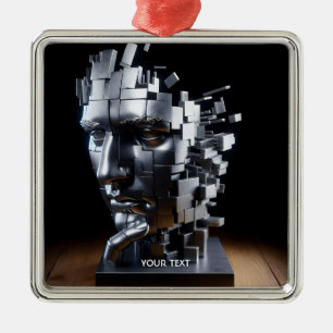 Fantasy Cute Face Metal Sculpture Tree Decoration