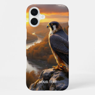 Fantasy Cute Falcon Sunset Fall iPhone 16 Plus Case