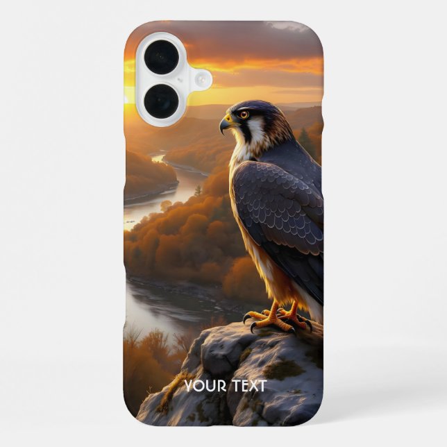 Fantasy Cute Falcon Sunset Fall iPhone Case (Back)