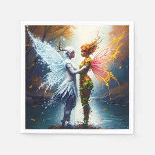 Fantasy Cute Fall Winter Spirits Napkin