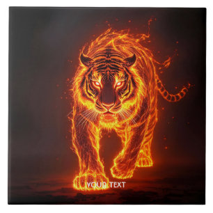 Fantasy Cute Fire Big Tiger Tile