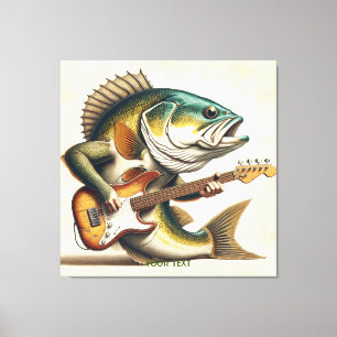 Fantasy Cute Fish Electro Guitar Canvas Print