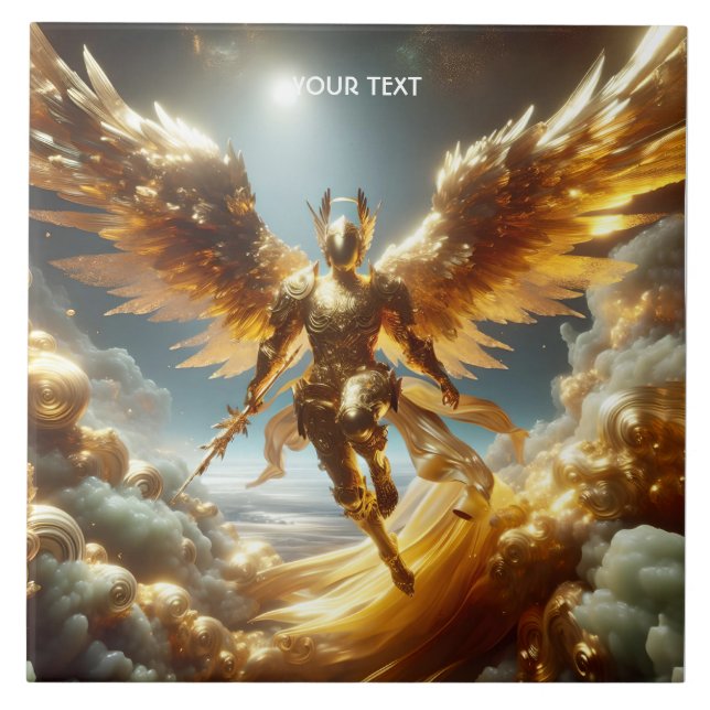 Fantasy Cute Flying Winged Warrior Tile (Front)