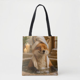 Fantasy Cute Fox In Spa Tote Bag