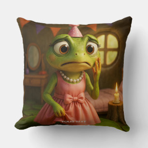Fantasy Cute Frog Girl Party Cushion