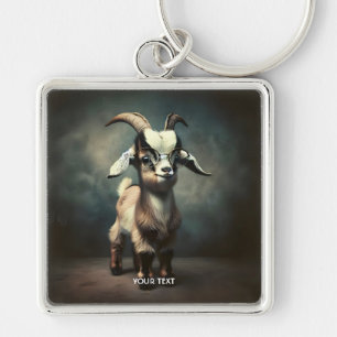 Fantasy Cute  Funny Baby Goat Key Ring