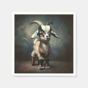 Fantasy Cute  Funny Baby Goat Napkin