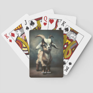 Fantasy Cute Funny Baby Goat Playing Cards