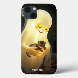 Fantasy Cute Ghost Kitten Candles iPhone 13 Case