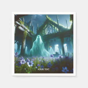 Fantasy Cute Ghost Old House Napkin