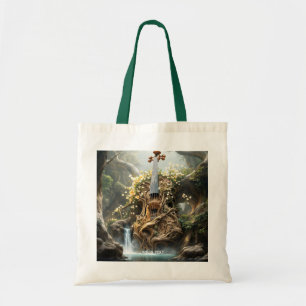 Fantasy Cute Giant Violin Forest Tote Bag