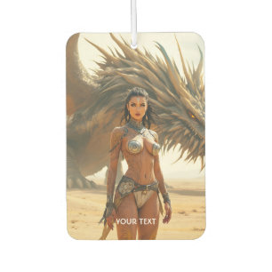 Fantasy Cute Girl Dragon Desert Car Air Freshener