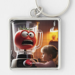 Fantasy Cute Girl Tomato Blender Key Ring