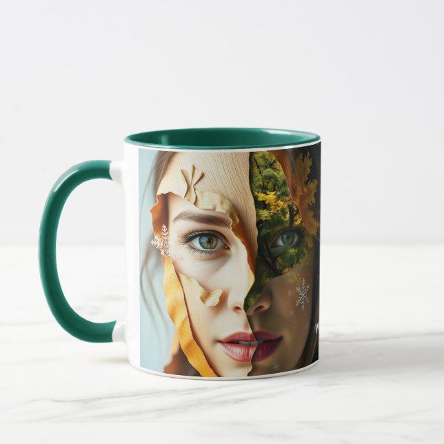 Fantasy Cute Girl Tree Landscape Mug (Left)