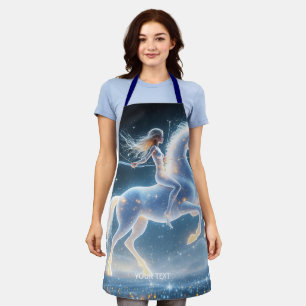 Fantasy Cute  Girl Unicorn Space Apron