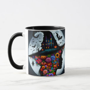 Fantasy Cute Girl Witch Halloween Mug