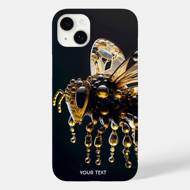 Fantasy Cute Glass Yellow Black Bee Case-Mate iPhone Case (Back)