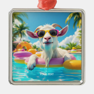 Fantasy Cute Goat Float Glasses Metal Tree Decoration