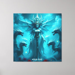 Fantasy Cute Goddess Of The Sea Canvas Print