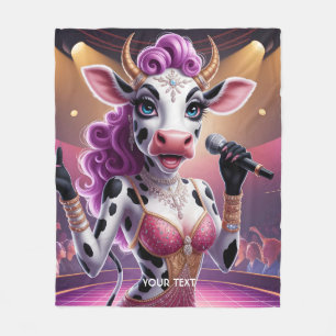Fantasy Cute Gorgeous Cow Popstar Fleece Blanket
