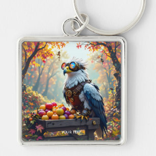 Fantasy Cute Griffin Farmstand Tree Key Ring