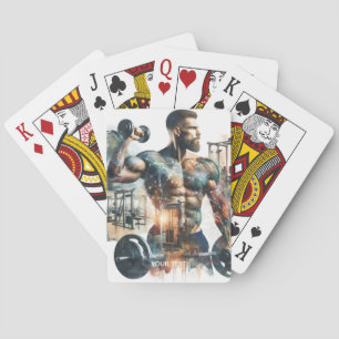 Fantasy Cute Gym Athlete Weight Playing Cards