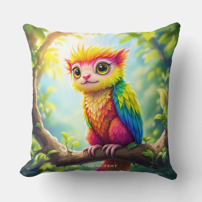 Fantasy Cute Half Ferret Hybrid Cushion (Front)