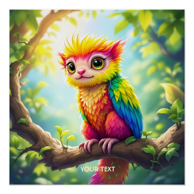 Fantasy Cute Half Ferret Hybrid Poster (Front)