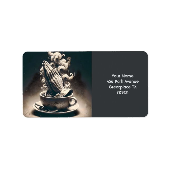Fantasy Cute Hands Coffee Cup Label (Front)