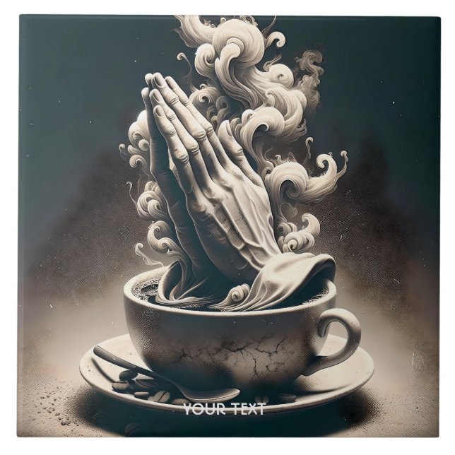 Fantasy Cute Hands Coffee Cup Tile (Front)