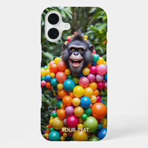 Fantasy Cute Happy Colourful Monkey iPhone 16 Plus Case