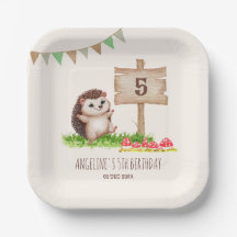 Fantasy Cute Happy Hedgehog Forest Birthday