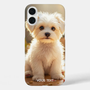 Fantasy Cute Happy Maltese Puppy iPhone 16 Plus Case