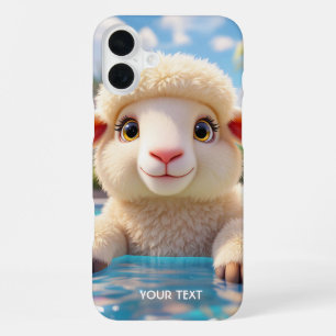 Fantasy Cute Happy Sheep Pool iPhone 16 Plus Case
