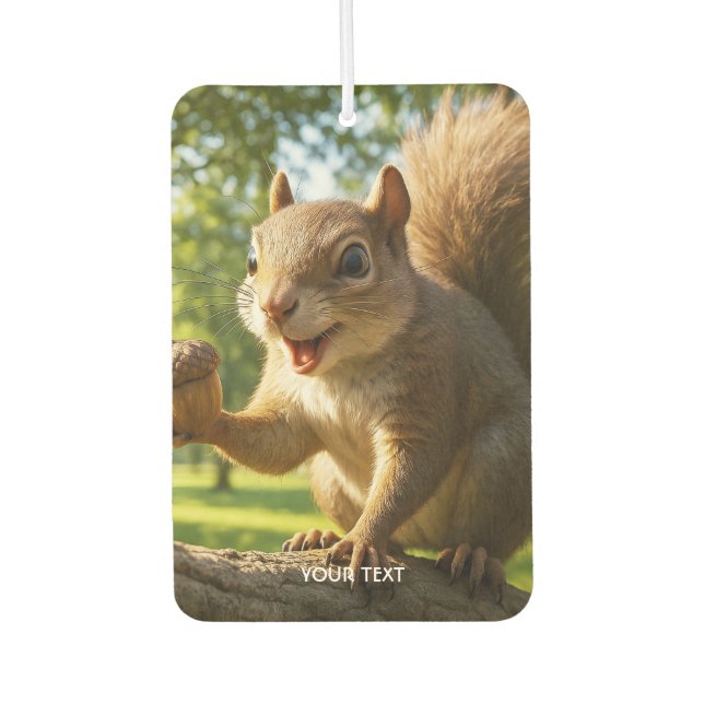 Fantasy Cute Happy Squirrel Forest Car Air Freshener (Front)