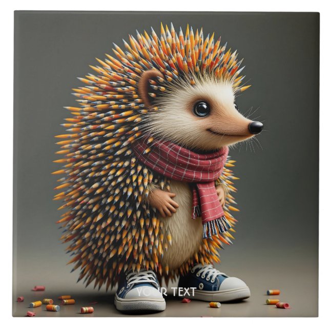 Fantasy Cute Hedgehog Sharp Needles Tile (Front)