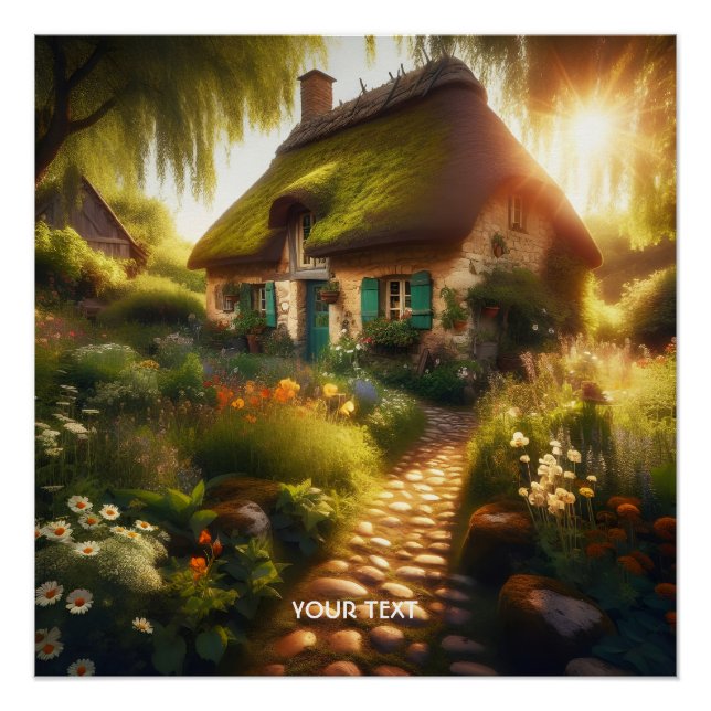 Fantasy Cute Idyllic Country House Poster (Front)