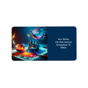 Fantasy Cute Ink Blue Orange Label