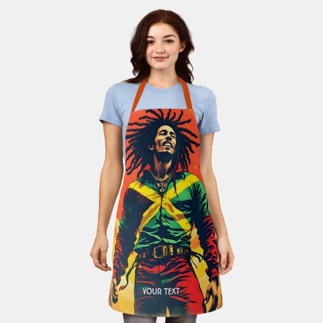 Fantasy Cute Jamaica Flag Sun Apron (Worn)