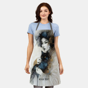 Fantasy Cute Japanese Girl Cat Apron
