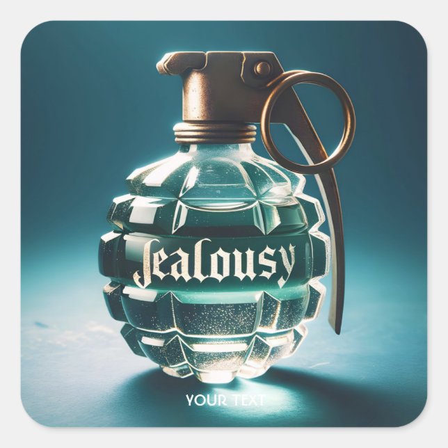 Fantasy Cute Jealousy Bottle Potion Square Sticker (Front)